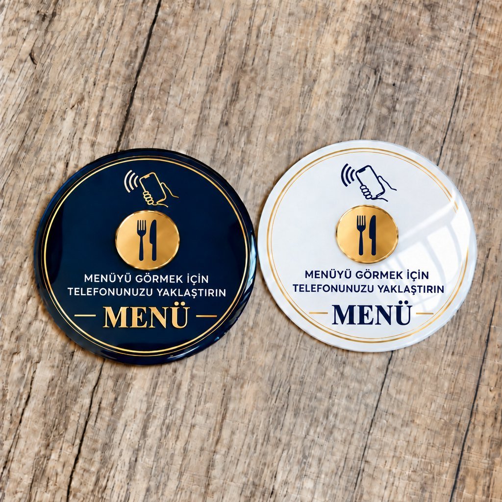 NFC restoran menü plakası